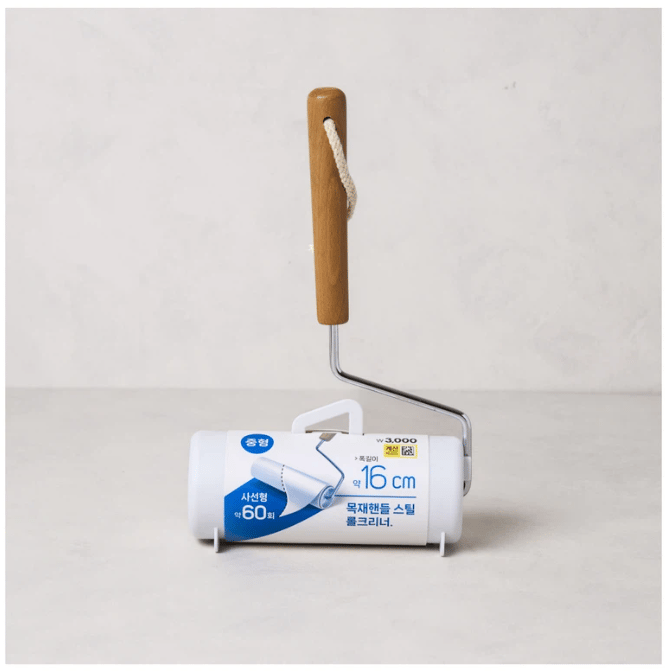 목재 핸들 스틸 롤 클리너 16 cm X 60회 다이소몰 (1)