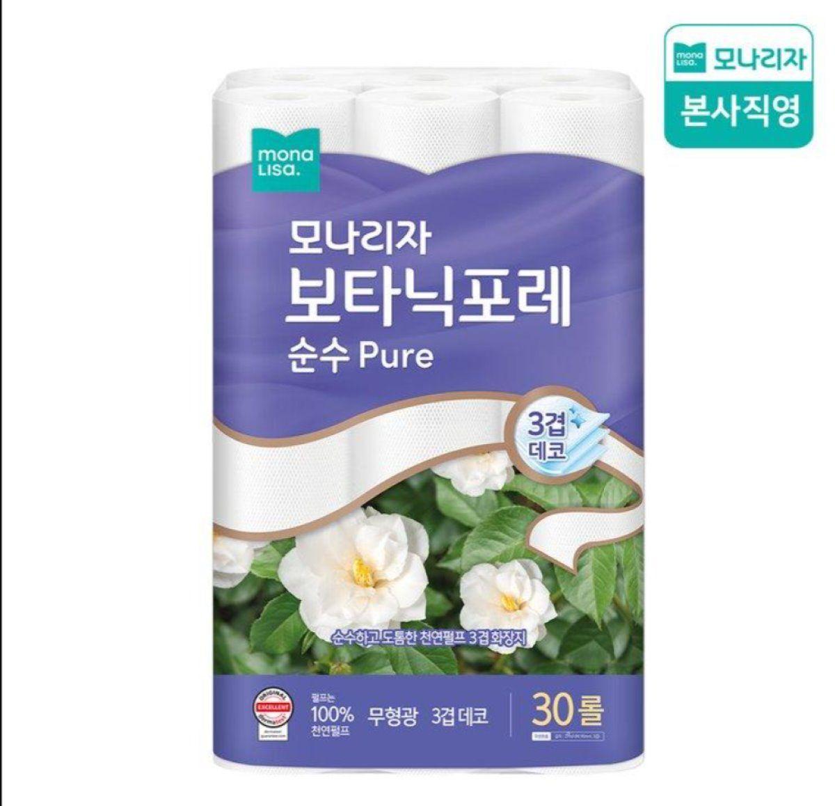 모나리자 보타닉프레시 순수 Pure 화장지 – 프리미엄 –